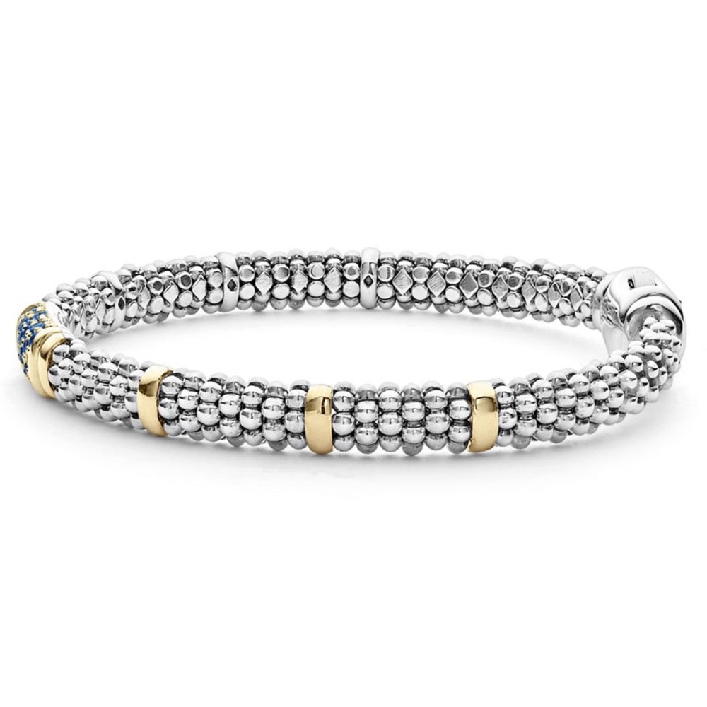 LAGOS SIGNATURE CAVIAR Blue Sapphire Caviar Bracelet | 6mm - Picture 3 of 12